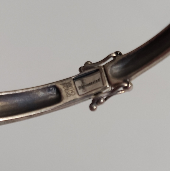 Vintage Sterling Silver Native Navajo Style Bear Claw Bracelet Turquoise 925 - Picture 5 of 12